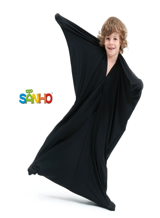 SANHO Sensory Sock Body Sock,Small,Perfect for Children with Sensory Processing Disorder,Updated Version,Black - Image 1